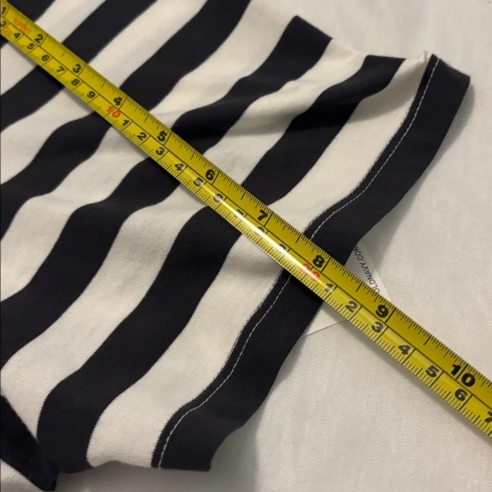 Old Navy VTG crew neck mini t-shirt dress Charcoal & White Striped SZ 2X NWT - Picture 8 of 12